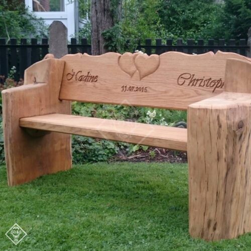 Rustikale Eichenholzbank – Für Garten und Terrasse nach Maß
