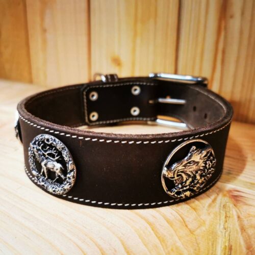 Lederhalsband für Jagdhunde handgefertigt Rotwild Schwarzwild – Individuell und edel